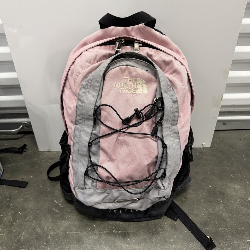 The North Face Jester Laptop Grey Pink Backpack